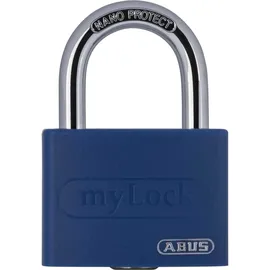 ABUS Vorhängeschloss T65 AL - MyLock Farbe blau