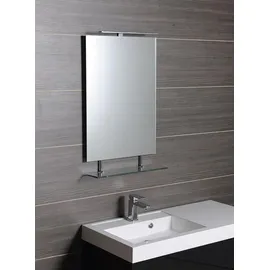 Sapho WEGA Spiegel mit Ablage 40x80cm - Silber
