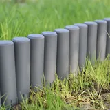 casa.pro [casa.pro] 60er Set Palisade Beetumrandung Dunkelgrau Länge 1620cm - Dunkelgrau