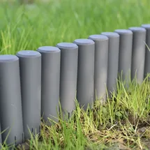 casa.pro [casa.pro] 60er Set Palisade Beetumrandung Dunkelgrau Länge 1620cm - Dunkelgrau