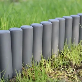 casa.pro [casa.pro] 60er Set Palisade Beetumrandung Dunkelgrau Länge 1620cm - Dunkelgrau