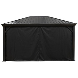 Sojag Vorhänge inkl. Clips für Pavillon Marsala 1014 | Schwarz |