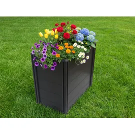 Konifera Hochbeet Kunststoff 88,6 x 50 x 77,4 cm Schwarz