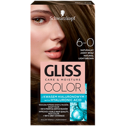 Schwarzkopf, Haarfarbe, Gliss Color Hair Dye 6-0 Natural Light Brown