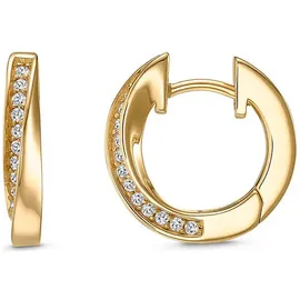 JETTE Creolen TWISTED gold 87690431 28 Zirkonia
