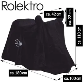 Rolektro Zubehör Abdeckhülle für Trike Quad Krankenfahrstühle mit Rolektro Logo