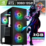High End Gaming-PC AMD Ryzen7 5700X - Nvidia GeForce RTX 3060 12GB - 500GB SSD - 32GB DDR4 - Windows 11 Pro - WLAN - Gamer PC Desktop Gaming Computer