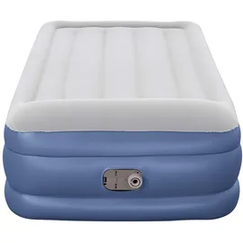 BESTWAY Tritech Twin Reinforced Einzel-luftbett Mit Eingebauter Pumpe - Grey / Black - 191x97x46cm