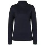 More & More Rollkragenpullover aus Viskose-Mix mit Label-Detail, marine 34