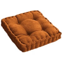 Xpnit Stuhlkissen, Sitzkissen aus Baumwolle, rund, quadratisch, 10 cm dick, für Esszimmerstühle, Büro, Outdoor (Suqare-45 cm, Kaffeebraun)