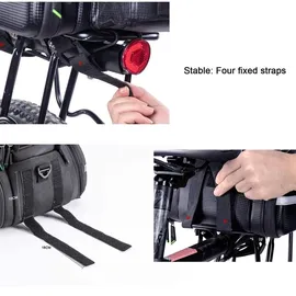ROCKBROS Fahrrad Hinter Gepäckträgertasche schwarz