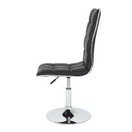 Mendler 2er-Set Esszimmerstuhl HWC-C41, Stuhl Küchenstuhl, höhenverstellbar drehbar, Kunstleder FSC®-zertifiziert ~ schwarz