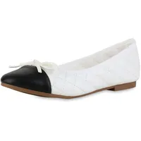 VAN HILL Damen Klassische Ballerinas in Weiss