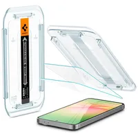 SPIGEN EZ Fit Gehärtetes Glas Clear Displayschutzfolie mit Montageframe Samsung Galaxy S24 FE 2-Pack