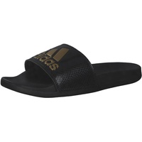 adidas Damen Adilette Comfort Slide Sandal, Core Black/Gold Metallic/Core Black, 40 2/3 EU
