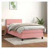 vidaXL Boxspringbett 100 x 200 cm Rosa