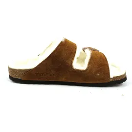 Birkenstock Arizona Lammfell Wildleder Nerz Schmales Fußbett - 1001135 - Braun 42