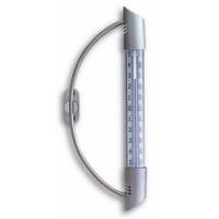 TFA Dostmann Fensterthermometer TFA 14.6015 Analoges Thermometer mit Edelstahlhalter ORBIS