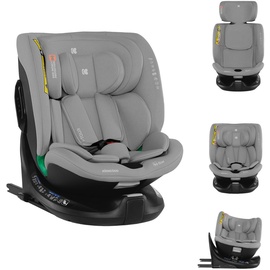 KIKKABOO Kindersitz i-Tour i-Size (40-150 cm) Gruppe 0+/1/2/3, Isofix, drehbar hellgrau
