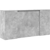 vidaXL Empfangstheke 3324217, beton, gerade, Holz, (B/H/T) 200 x 103,5 x 50 cm, mit Stauraum