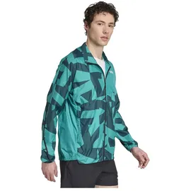 adidas Terrex Multi Printed Wind Jacket, Pure Teal/Aurora Ivy, XL