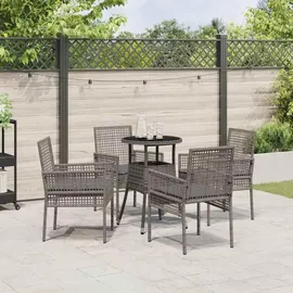 vidaXL Garten Essgruppe 5-tlg. Grau