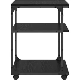 teenpull vidaXL Druckerständer Schwarz Eichen-Optik 43 x 48 x 64 cm