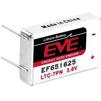 EVE EF651625 Spezial-Batterie LTC-7PN U-Lötpins Lithium 3.6V 750 mAh 1St.