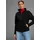 POLARINO Fleecepullover Sweatshirt Colourblocking Grau/Schwarz 36/38
