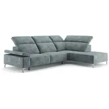 VitaliSpa Eckcouch Polyester 3-Sitzer Grau
