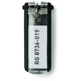 Durable Schlüsselanhänger Key Clip, 6 Stück, schwarz,