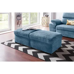 Hocker EXXPO - SOFA FASHION "Salerno, Bankhocker mit tollem Sitzkomfort", blau (denim), B:140cm H:46cm T:67cm, Hocker, Polsterhocker, zeitlos und elegant