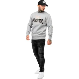 Lonsdale Lawins Sweatshirt - Marl Grey / Black / Grey - 2XL