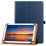 HGWALP Universal Hülle für 9 Zoll 10 Zoll Tablet, Ständer Folio Universal Tablet Hülle Schutzhülle für 9 Zoll 10,1 Zoll Touchscreen Tablet, mit verstellbarem Silikonband und Ständer-Navy