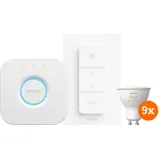 Philips Hue White Ambiance GU10 9er-Pack + Dimmer