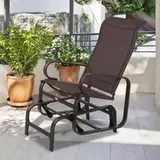 Outsunny Schaukelstühle braun Metall B/H/T: ca. 60x105x73 cm - braun