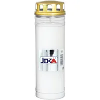 Grabkerze Ewiglicht Thermo Doppeldeckel, weiß, Grabkerze mit Brenndauer bis zu 5 Tagen TLB