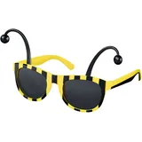 Balinco Party Brille Biene, Hummel, Sonnenbrille Schwarz Gelb, Bienenkostüm Erwachsene, Faschingskostüme Damen, Karneval Accessoires