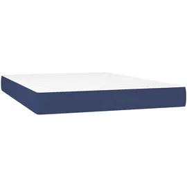 vidaXL Boxspringbett mit Matratze Blau 140x190 cm Stoff1372533