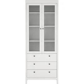 VCM Vitrinenschrank Madrid 78 x 33 cm Weiß