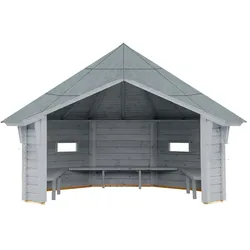 Wolff Finnhaus Wetterschutzhütte / Grillhütte  naturbelassen Ohne Grillanlage