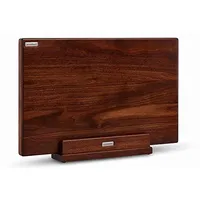 Schneidboard Nussbaum Inkl. Halter - Design Schneidebrett Aus Holz Mit Halter - Made in Germany - 45x29x3,8 cm