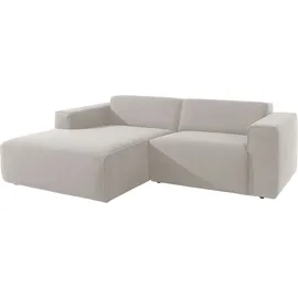 Home Affaire Ecksofa HOME AFFAIRE "Noord mit Kedernaht, Breite 234 cm, L-Form", beige (cream), B:234cm H:71cm T:161cm, 94% Polyester; 6% Nylon, Sofas, Ecksofa, mit Kedernaht, Breite 234 cm, Cord, Struktur, Webstoff