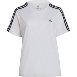 adidas Adidas, Essentials Slim 3-Stripes, T-Shirt, Weiß Schwarz, 3X, Frau