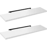 Woltu Wandregal 120 x 3,8 x 22,9 cm Weiß
