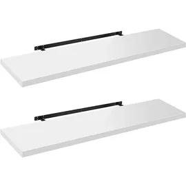 Woltu Wandregal 120 x 3,8 x 22,9 cm Weiß