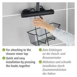Wenko Thermostat-Dusch-Caddy Milo 2 Etagen Schwarz