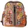 KMISSO City Backpack Patchwork Rucksack Blumen Rot