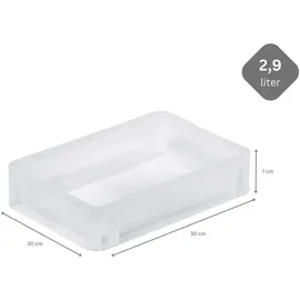 Proregal Transparenter Eurobehälter BasicLine 7 x 20 x 30 cm 5-tlg. transparent