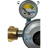 CFH Druckminderer 50 mbar mit Manometer und Füllstandsanzeige